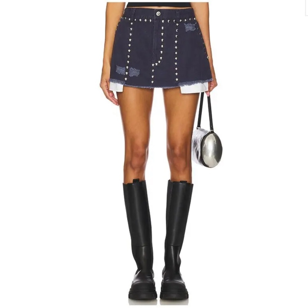 Private Policy Rodeo Studs Mini Skirt